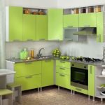 Кухонный гарнитур зеленого цвета. Его психологическое влияние, сочетание оттенков